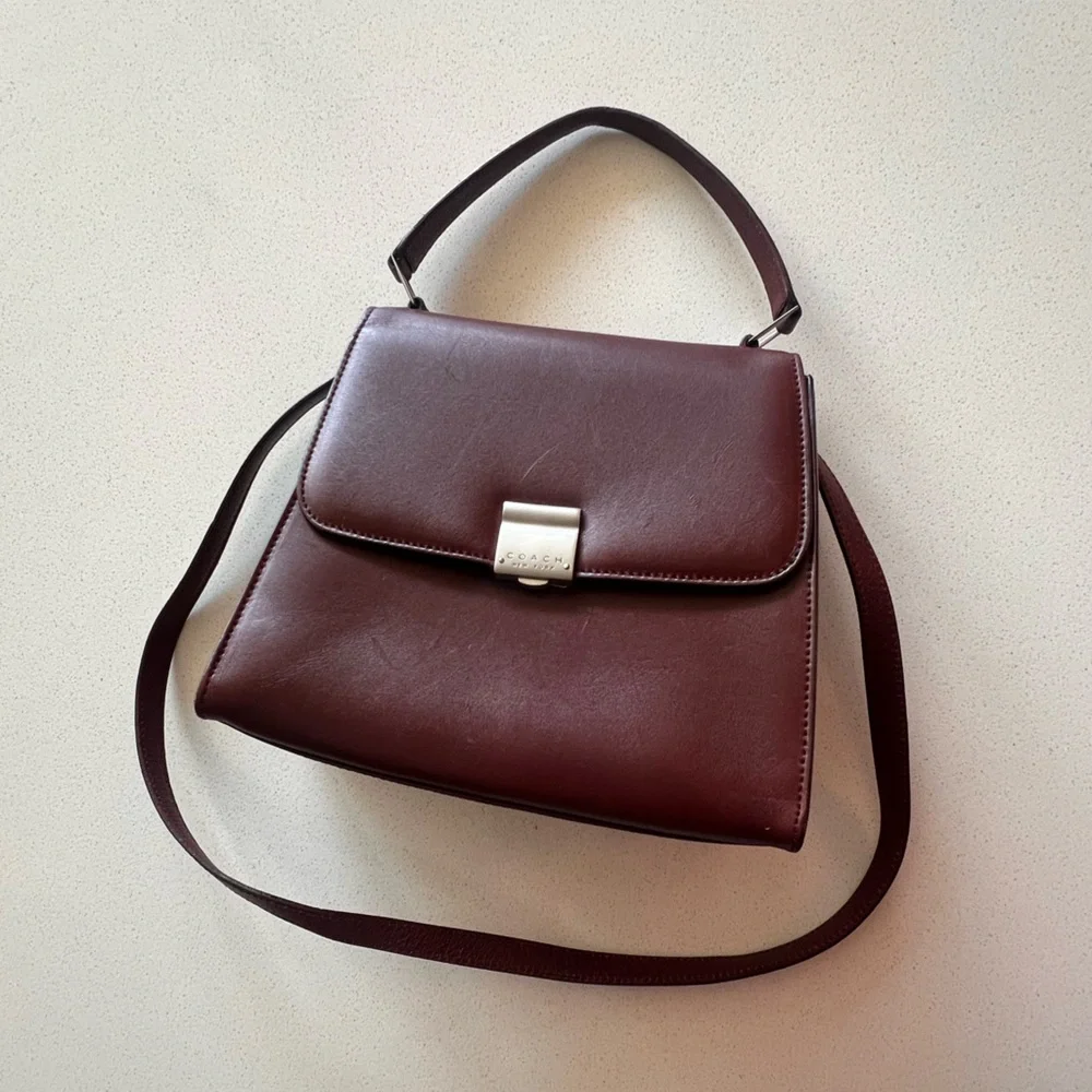 Rare Coach 6701 Bridle Top Handle Kelly Bag, Burgundy, Good Vintage Condition - Picture 3 of 16